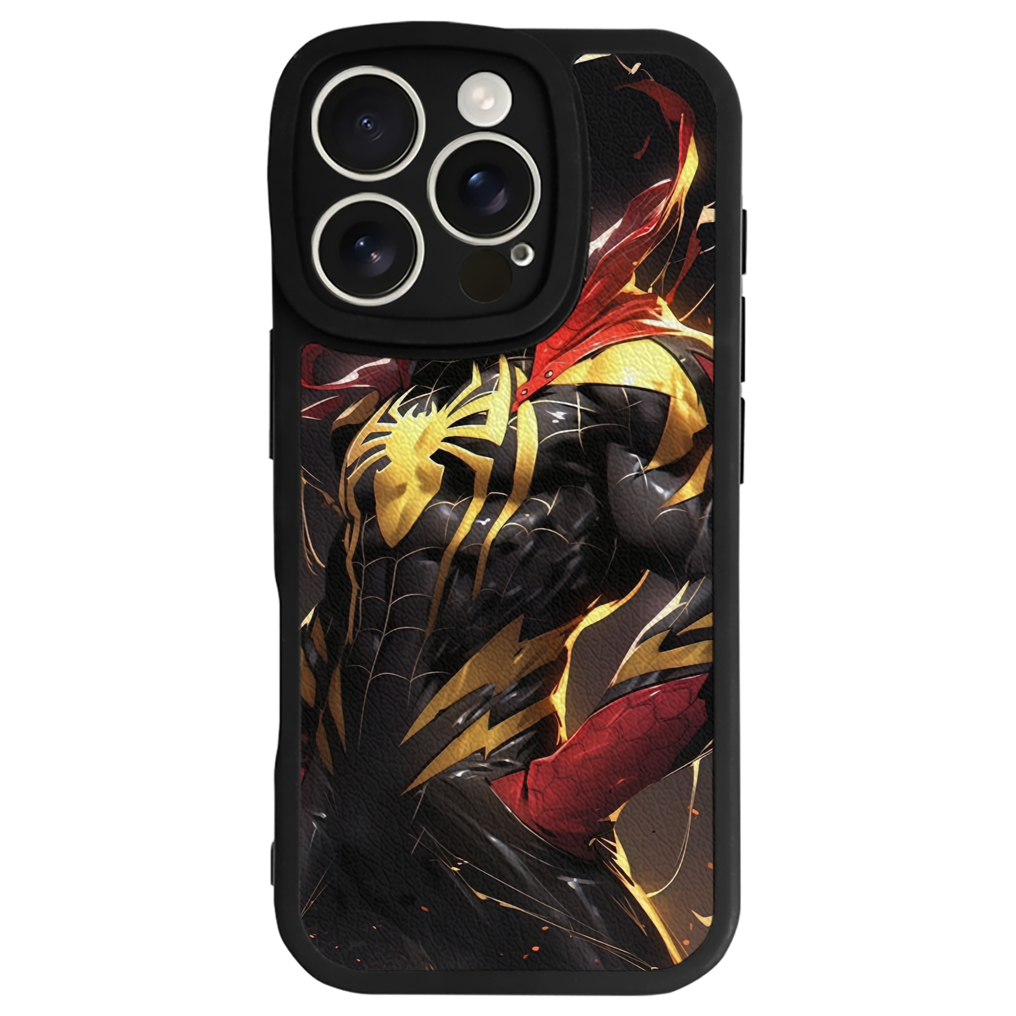 Spider Man スパイダーマン 【iPhone 16シリーズ対応】シリコンスマホケース（レザー調） 材質：シリコン